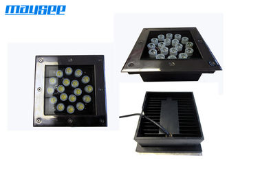 18w Outdoor DMX LED lampu tanah 85-265VAC, lampu bawah tanah LED dengan fascia persegi