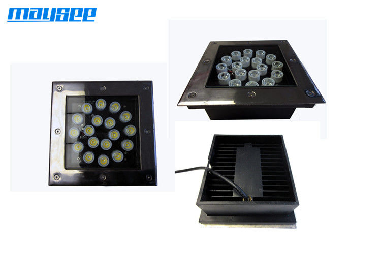 18w Outdoor DMX LED lampu tanah 85-265VAC, lampu bawah tanah LED dengan fascia persegi